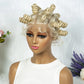 KIMA Bantu Knot Knotless Box Braids Wig | 350# Blonde Braided Bun Full Lace Wig for Black Women