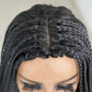 Ombre Box Braided Wig | Fake Scalp | 26"+ Long Straight Braids | Synthetic Braiding Hair | Cosplay & Daily Use