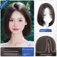 Natural Full-Head Human Hair Wig | Classy Collarbone Length Short Straight Wig with Oblique Bangs for Women (Sweet & Lovely, Elegant Style)