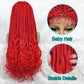 New HD Curly Goddess Box Braids Wig | Transparent Full Lace
