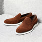 Classic Luxury Men's Cow Suede Penny Loafers | Genuine Leather Slip-on Casual Business & Social Flats