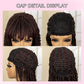 Short 14" Bob Braided Wig | Curly Knotless Box Braids | Synthetic Machine Made Wig | For Black Women