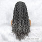 Knotless Box Braided Wig with Curly Ends & Baby Hair | Synthetic Lace Front Wig for Black Women