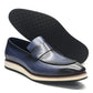 Luxury Men's Duotone Plain Toe Oxfords | Real Leather Wingtip Brogue Casual Dress Shoes (Height Increasing)