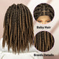 Twisted Braided Wig | Bob Twist Crochet Wig | Full Lace Braided Wig for Black Women | Kanekalon Hair