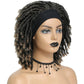Soft Faux Locs Headband Wig - 6 Inch Ombre Dreadlock Wig for Black Women - Curly Braided Synthetic Wig with Headband - 1B, Burgundy, 27, 30, 613 Options