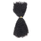 Ombre Honey Blonde Kinky Curly Human Hair Extensions | 50g Peruvian Crochet Bulk Hair (No Weft, Double Drawn)