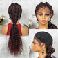 Braided Ponytail Wig | Kinky Curly Lace Front with Baby Hair