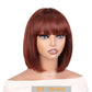 "Put On & Go" Straight Bob Wig | Easy Wear Human Hair with Bangs & Realistic Scalp