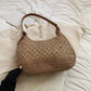 Large Capacity Summer Straw Weaving Shoulder Bag | Women's Handmade Crochet Beach Handbag & Woven Hollow Out Underarm Knitting Bag