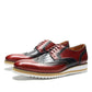 Italy Men's Wingtip Derby Shoes | Classic Modern Color Block Oxfords (Height Increasing, Genuine Leather)