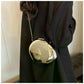 Designer Acrylic Shell Shape Clutch Bag | Gold Silver Women's Evening Party Bag & Cute Shiny Metal Shoulder Crossbody Bags (Small Purse)