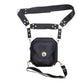 Punk Retro PU Square Waist Bag | Casual Small Square Hip Packs for Women (Multi-function Outdoor Leg Phone Pouch & Crossbody)