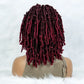 16" Short Knotless Butterfly Locs Wig | Synthetic Lace Front