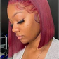 Rebecca #33 Reddish Brown Bob Wig | 13x6x1 T-Part Peruvian Remy Human Hair