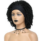 Soft Faux Locs Headband Wig - 6 Inch Ombre Dreadlock Wig for Black Women - Curly Braided Synthetic Wig with Headband - 1B, Burgundy, 27, 30, 613 Options