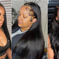 46-50 Inch | 13x6/13x4 Lace Width | Bone Straight | Brazilian | Remy Hair | HD Transparent Lace Frontal Wig - 200% Density