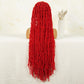 Red Box Braids Full Lace Wig | 36 Inches | Crochet Braids | Knotless | Kanekalon