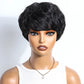 Rebecca P1B/30 Brown Pixie Cut Wig | Curly Side Part Brazilian Human Hair