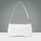Retro Solid Color PU Leather Shoulder Bag | Fashionable Women's Casual Designer Hobo Underarm Handbag (Baguette Shape, All Seasons)