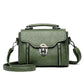 Vintage Turn-Lock Square Satchel Bag for Women | Classic PU Leather Shoulder & Crossbody Handbag (Everyday Tote, Secure Travel Purse)
