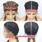 Handmade Double Dutch Cornrow Braided Wig | Natural Black Lace Front | Baby Hair | Kanekalon Synthetic Wig for Women