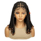 14" Short Bob Box Braided Wig with Beads | Knotless Braids | Synthetic Lace Front Wig | Baby Hair
