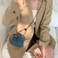 Mini Denim Crossbody Bags for Women | Lingge Chains Shoulder Bag & Fashion Brands Box Bag (Lipstick Coins Purses & Handbags)