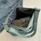 Women's Corduroy Shoulder Bag | Casual Striped Large Capacity Tote with Zipper (Cute Hat Patch, Everyday Use)