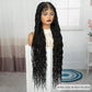 36" Long 613 Blonde Knotless Box Braids Wig | Full Lace Frontal Twist