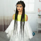36" Long Cornrow Knotless Braids Wig | Full Lace | Baby Hair