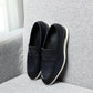 Classy Men's Genuine Cow Leather Penny Loafers | Blue & Black Casual Business Flats (Breathable)