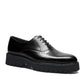 Luxury Men's Genuine Leather Platform Oxfords | Lightweight Black Sole Lace-Up Business & Casual Dress Shoes (Height Increasing)