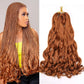 French Curly Crochet Braiding Hair - Ombre Spiral Curls - Pre-Stretched Synthetic Hair Extensions