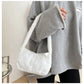 Simple Design Women's Soft Plush Hobo Shoulder Bag | Winter Furry Ladies Clutch Purse & Handbag (Fashion Female Underarm Bag)