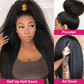13x4 Kinky Straight Lace Front Wig | Glueless | Brazilian Virgin Hair | Pre-Plucked with Baby Hair