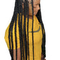 36" Heart Box Braids Lace Wig | Full Lace Cornrow Braids | Synthetic Braided Wig for Black Women | Clearance