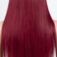 Dirty Pink Straight Human Hair Wig with Bangs | Full Machine Made Brazilian Remy for Women (Wear & Go)