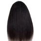 Kinky Straight U-Part Wig | Black & Brown Human Hair for Seamless Blend