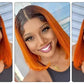 180% Density Honey Blonde Bob Wig | Straight T-Part Lace Front Brazilian Human Hair