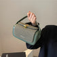 High-Grade Sense Women's Small Square Bags | Trendy Classic PU Leather Lady Commuter Shoulder Bag & Short Handle Handbags