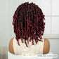 Burgundy Knotless Butterfly Locs Wig | Synthetic Lace Front