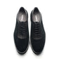 Designer Luxury Platform Oxfords for Men | Cow Suede Genuine Leather Black & Blue Casual Shoe (Height Increasing)
