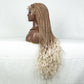 36" Water Wave Braided Wig | Lace Front | Baby Hair | Long Braids