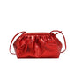 Small Luxury Design Women's Leather Silver Cloud Bag | Gold Crossbody & Ladies Party Clutch Purse (Sequined, Ruched Handbag)