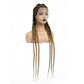 36" Jumbo Knotless Box Braids Wig | Incoo Full Lace Cornrow Wig | Transparent Lace | African Braided Hair