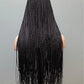 Ready-to-Ship 28" Center Part Box Braids Wig | 13x4 Lace Front | Middle Part | Kanekalon