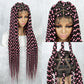 KIMA Colorful Braided Wig | Full Lace | Butterfly Locs & Dreadlocks Options