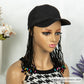 Braided Baseball Cap Wig | Adjustable Hat Wig | Afro Black Women & Girls