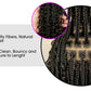 14" Burgundy Box Braids Wig | Full Lace | Kanekalon Fiber | Boho Braids | For Women